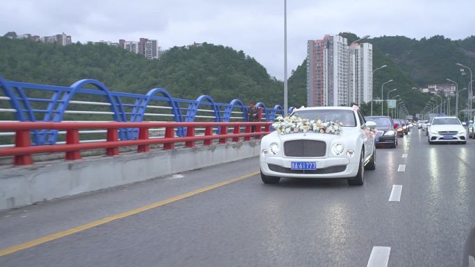 婚礼 婚礼夜景车队 结婚 婚车