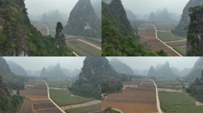 广西山区甘蔗林越野车穿越