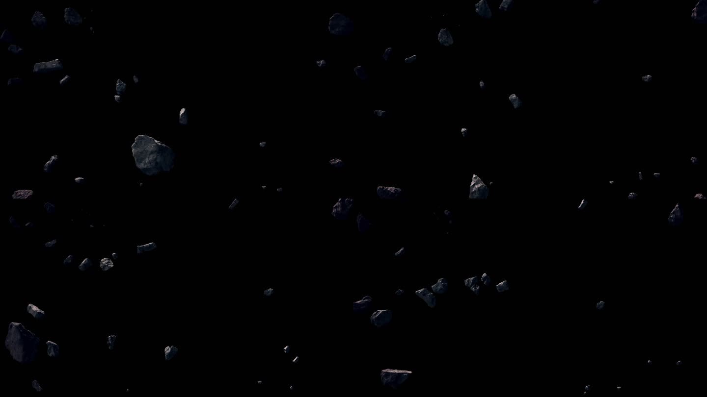 神秘太空星球爆炸陨石陨落漂浮飞舞飘动动画