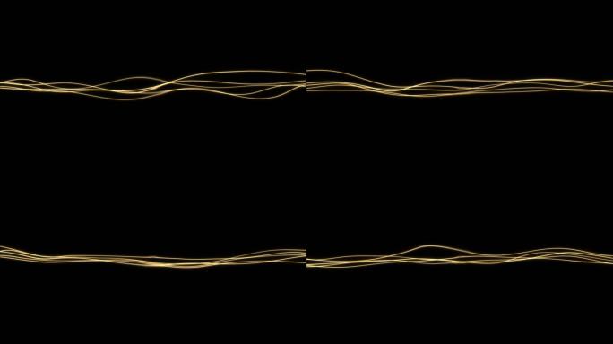 4k金色粒子光线-无缝循环带透明通道