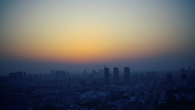 日落延时 城市日落 夕阳 晚霞