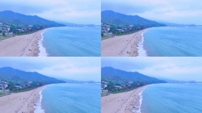 海浪沙滩海岸线