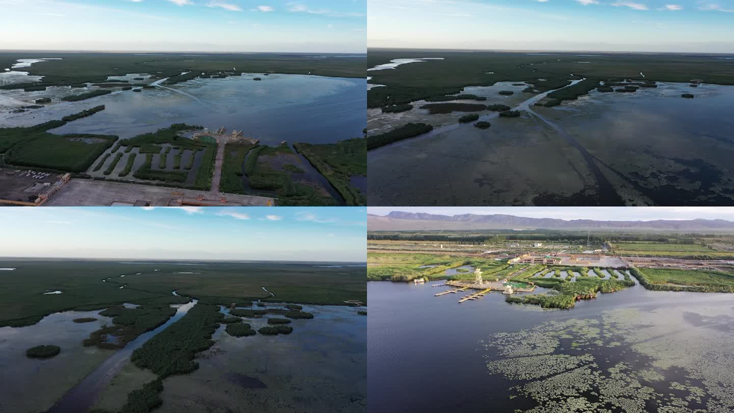 新疆博斯腾湖湿地航拍
