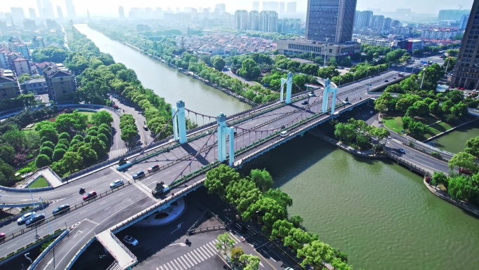 余姚城市大全景  最良桥