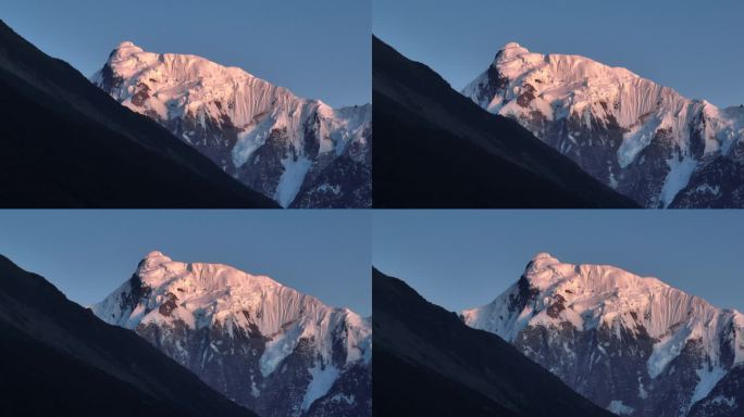 甲应村看梅里雪山背面日落