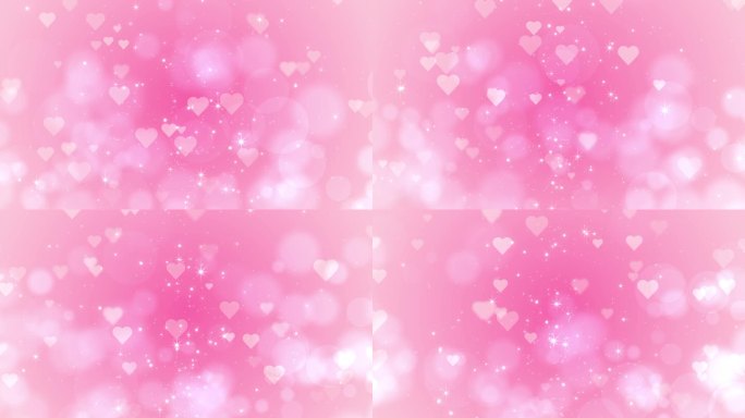 4K粉色唯美爱心粒子温馨背景视频