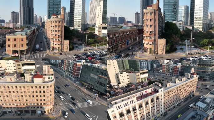 上海四川北路纸片楼建筑航拍记录