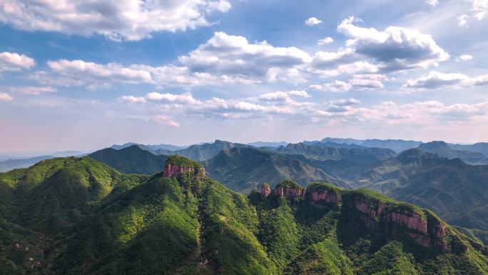 高山云层飘动光影变换