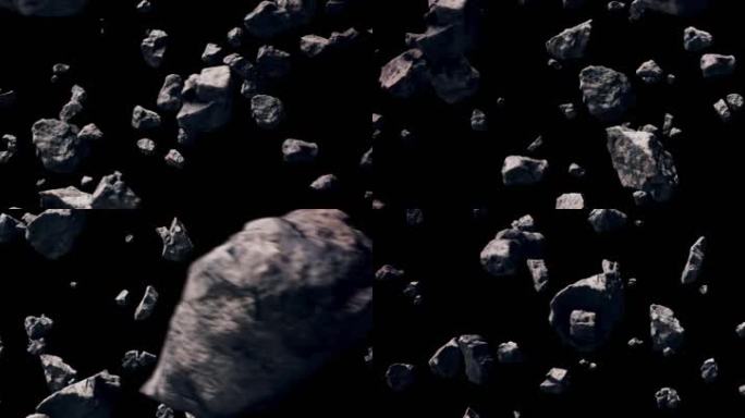 神秘黑暗星球陨石陨落漂浮太空宽屏超宽屏