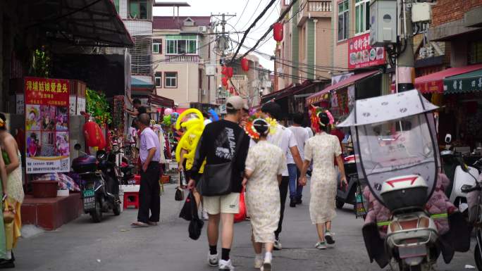 泉州浔埔村街道浔埔服装商业街民俗步行街