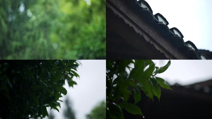 南方，水乡，屋檐，雨滴 ，下雨