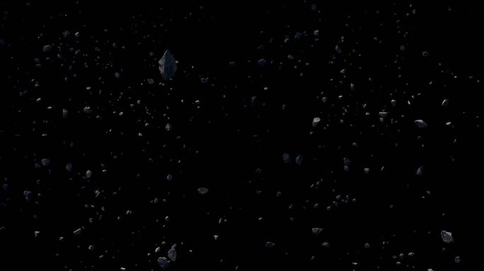 太空宇宙银河陨石陨落坠落飞舞飘动漂浮动画