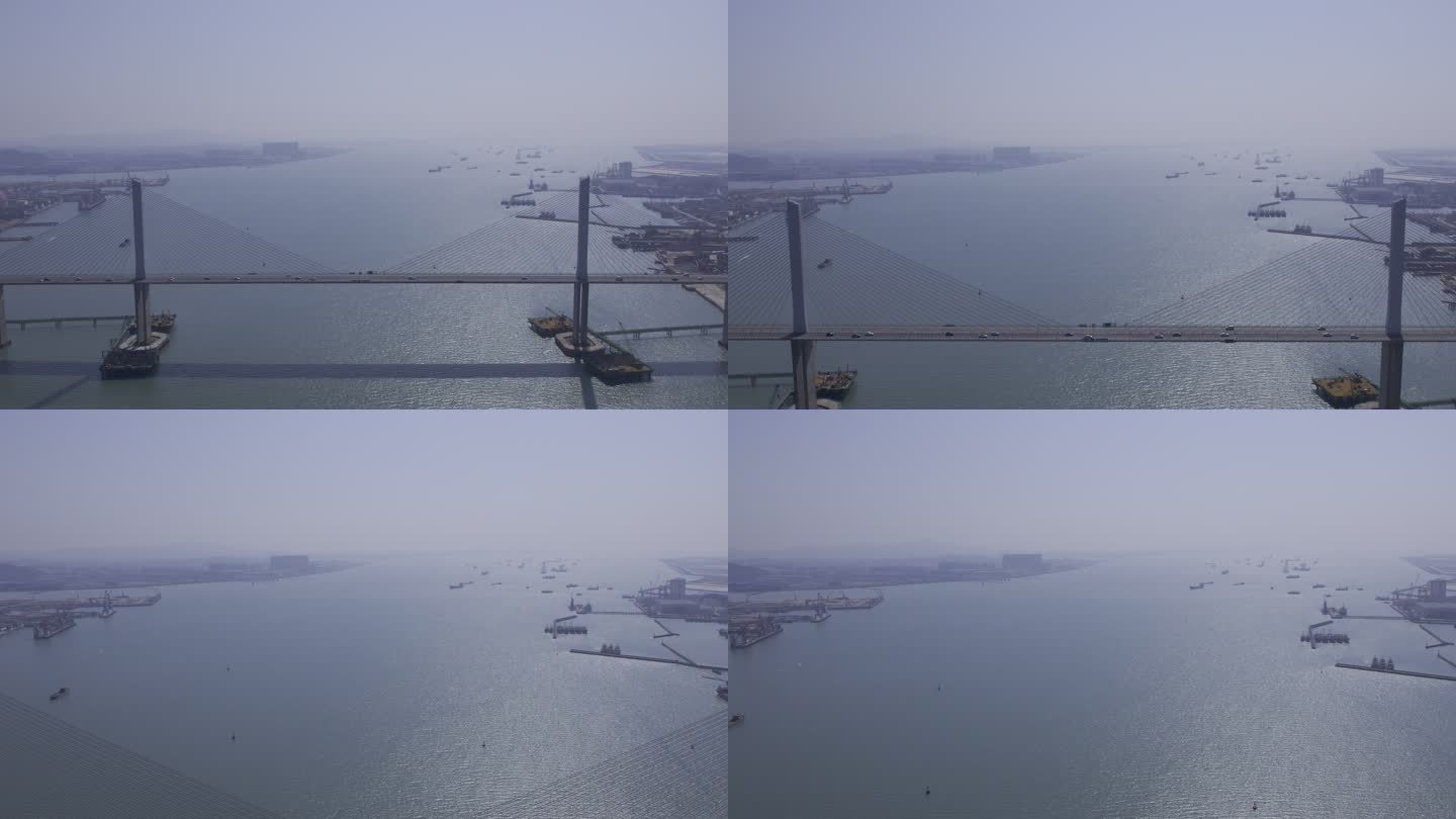 广东江门崖门大桥4K航拍