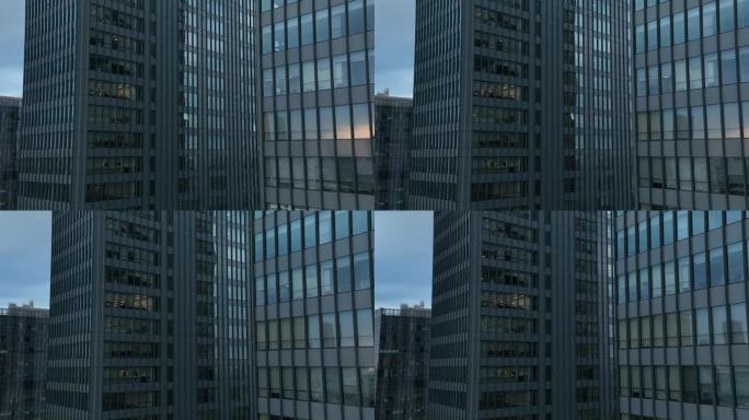 城市办公楼航拍
