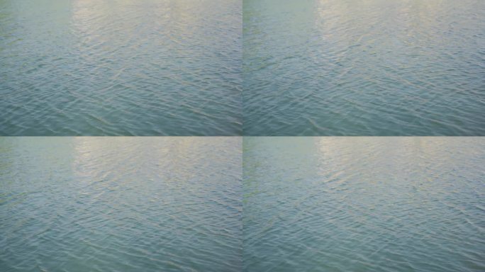 蓝色的湖水 闪光 波浪