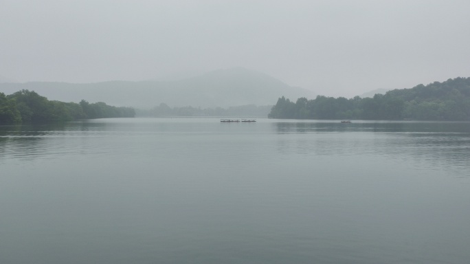 西湖 烟雨 江南 风光 杭州 水