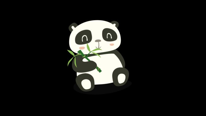 熊猫吃竹子竹林动画