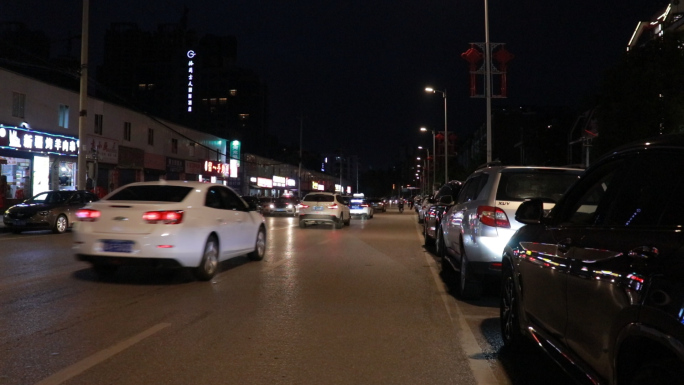 街道夜景空镜