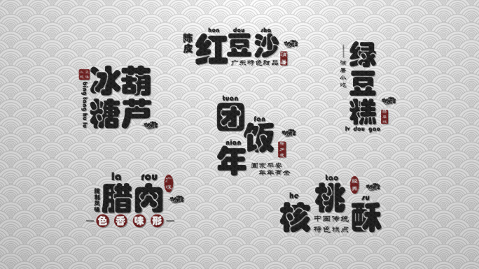 中国风文字标题国潮黑色字幕条（无插件）
