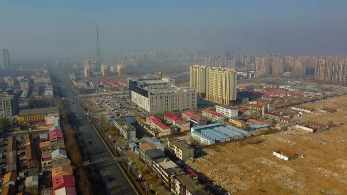 泊头市 三井广场 地标 航拍