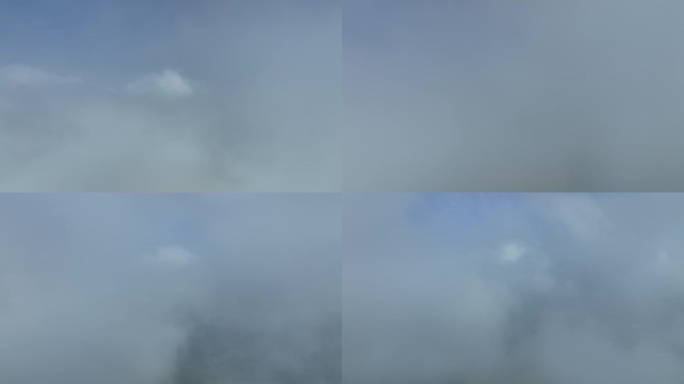 航拍天空高空云雾云山雾海自然风光