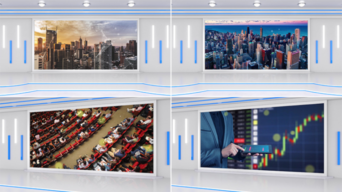 商务新闻报道演播厅