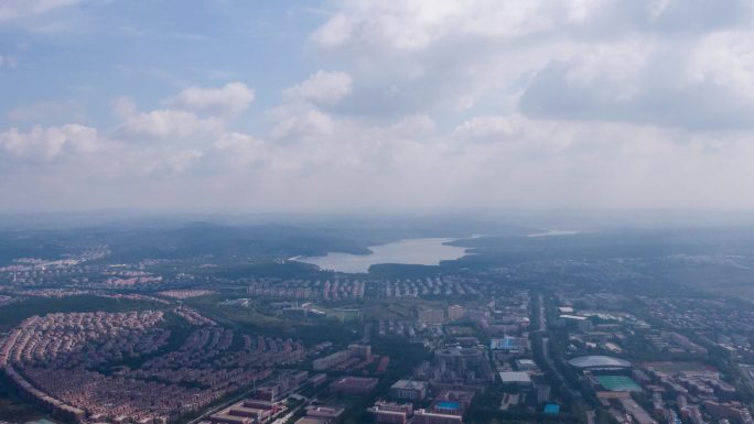 长春净月区云雾航拍延时