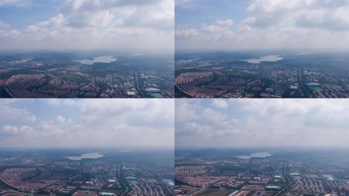 长春净月区云雾航拍延时