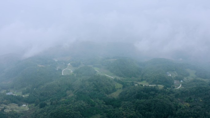 湖北恩施富尔山林场的航拍