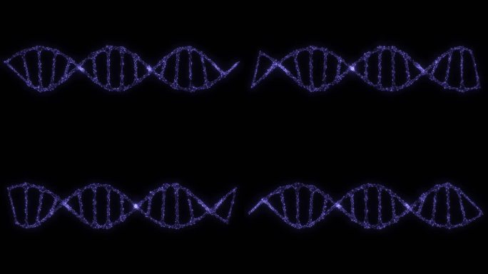 粒子点线DNA双螺旋 循环带透明通道