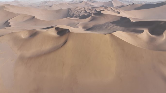 4k航拍塔克拉玛干沙漠沙漠流动风沙