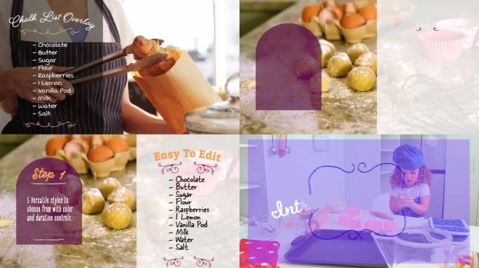 简单粉笔列表叠加甜品下午茶烘焙点心早餐面