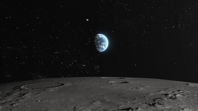 4K站在月球看地球