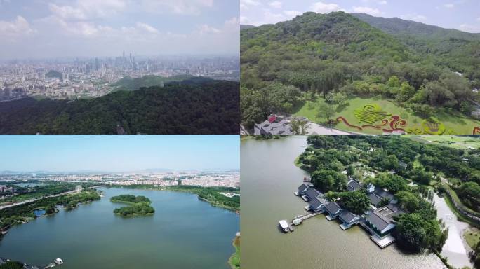 广州城市绿化美好生活环境4K航拍合集
