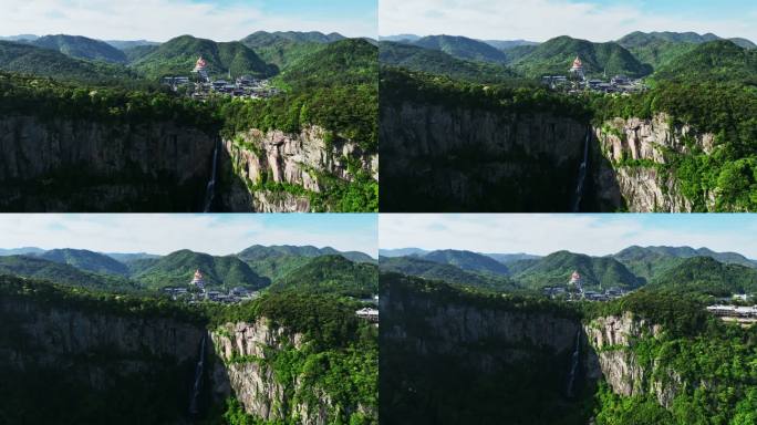 浙江宁波奉化雪窦山千丈岩瀑布弥勒大佛景区