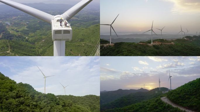 风力发电风车风能清洁能源