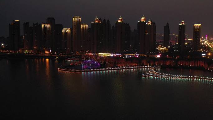 蚌埠市夜景航拍1