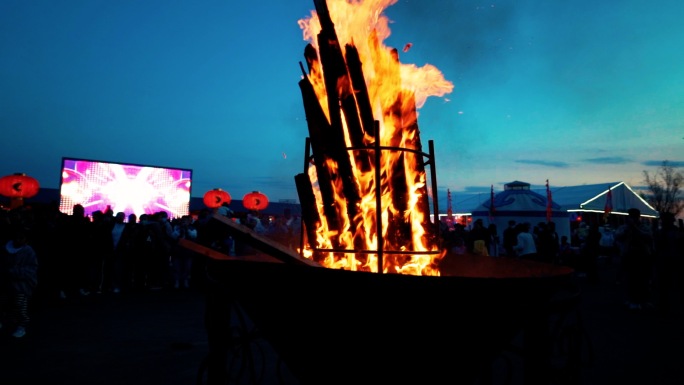 蒙古大营篝火