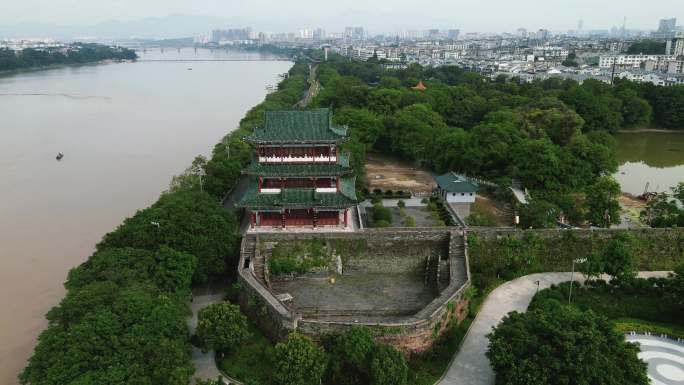 合集江西赣州江南宋城4A景区航拍