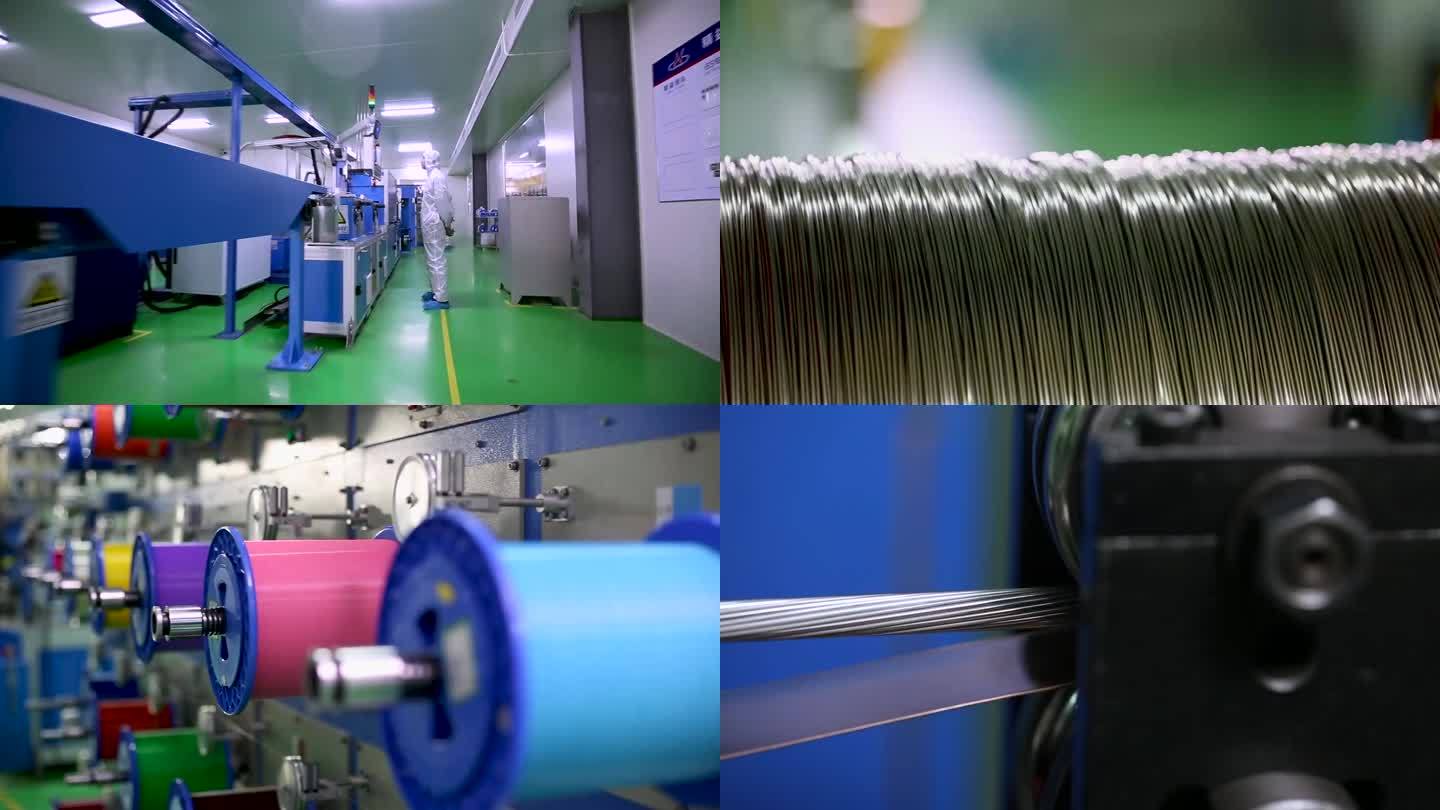 工业车间 光纤电缆 自动化生产