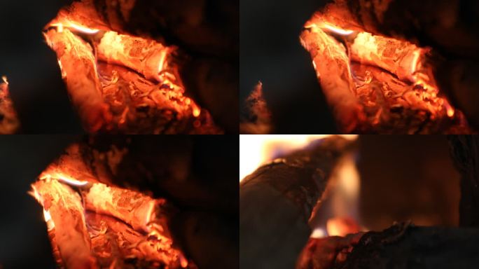 壁炉烤火取暖