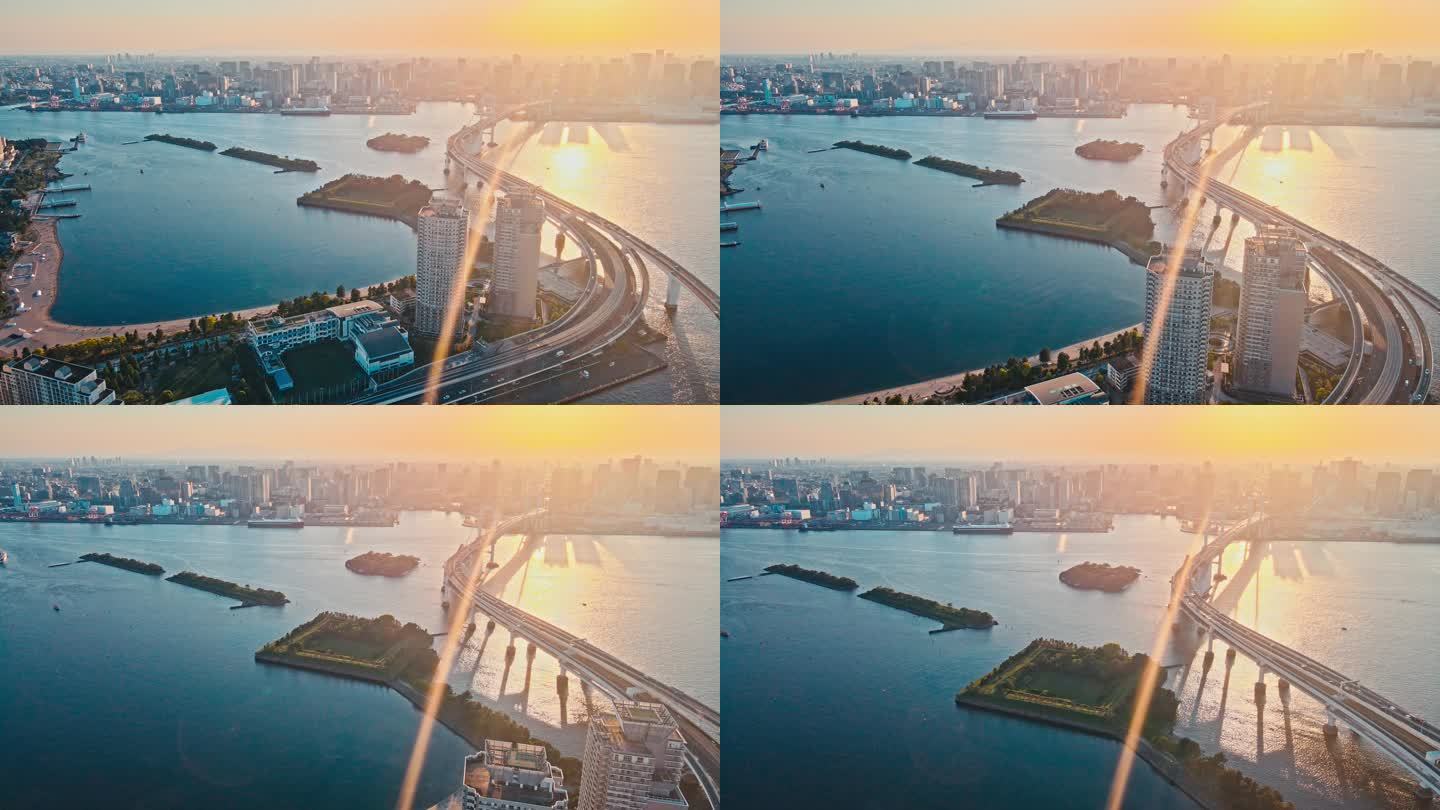 2023日本东京彩虹大桥航拍