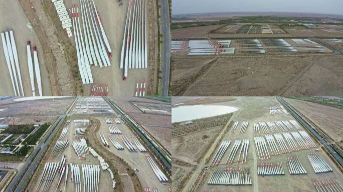 4k航拍风力发电制造厂