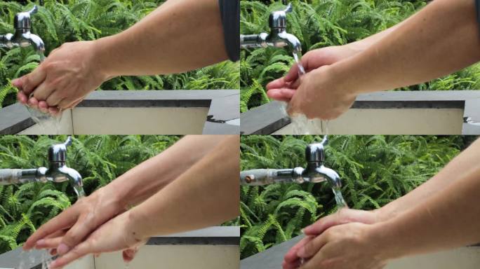 水龙头 节水龙头 节约用水 勤洗手人手