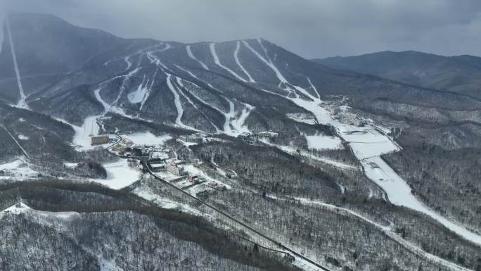 黑龙江亚布力滑雪场航拍景观