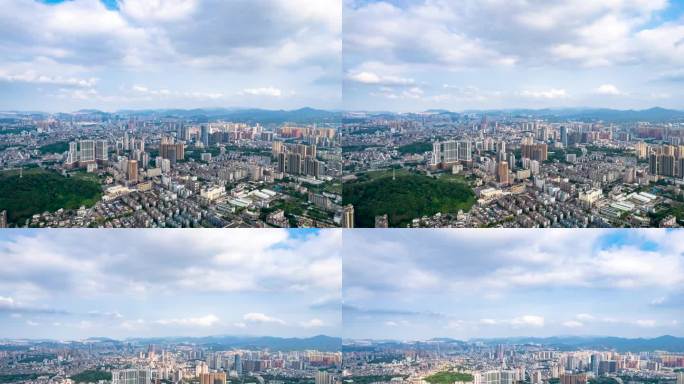 中山城市地标 蓝天白云大气延时摄影