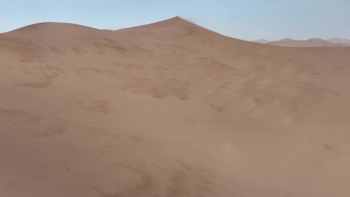 4k航拍沙漠流动风沙升格