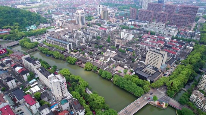 航拍余姚城市全景