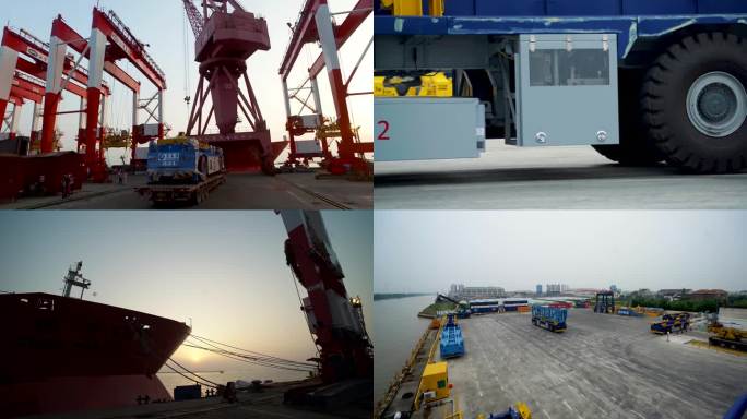 港口设施 起重机 吊装集装箱