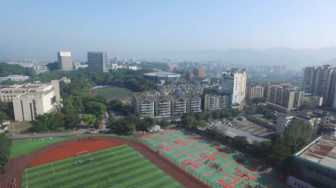 西南大学运动场航拍